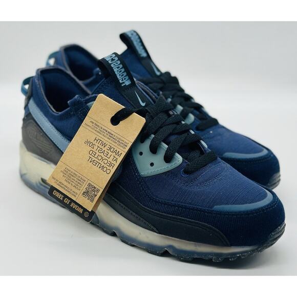 NEW Nike Air Max Terrascape 90 Midnight Navy Noise Aqua DV7413-400 Men's Sz 7.5 - Picture 3 of 7